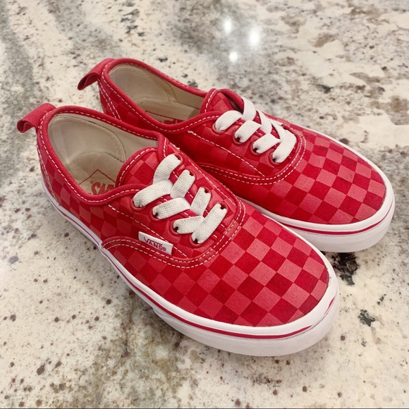 red checkered vans authentic